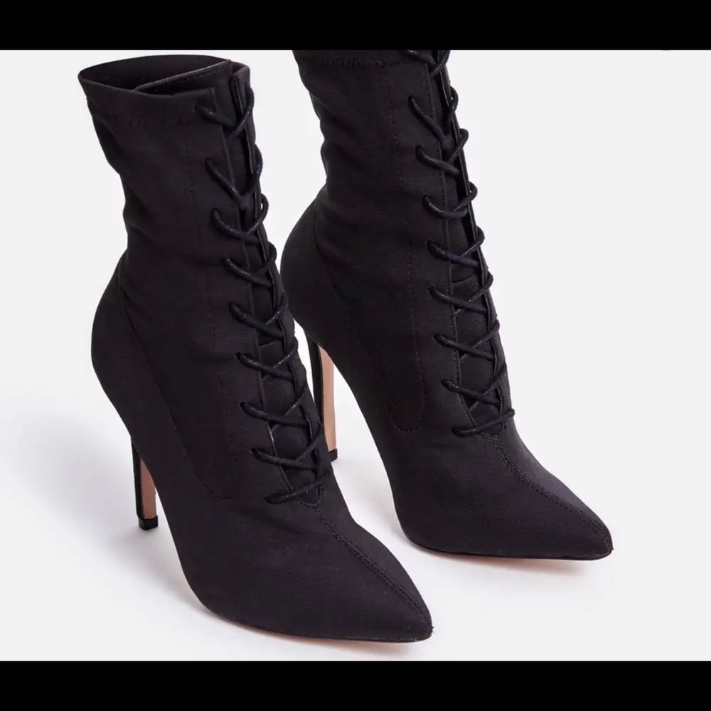 Cosmic black knit booties